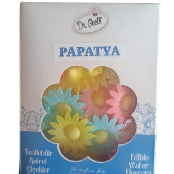 Yenilebilir Gofret Çiçek - Papatya 50 adet