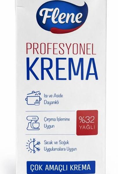 Flene, Sıvı Krem Sos  1 kg Şekersiz – %32 yağlı